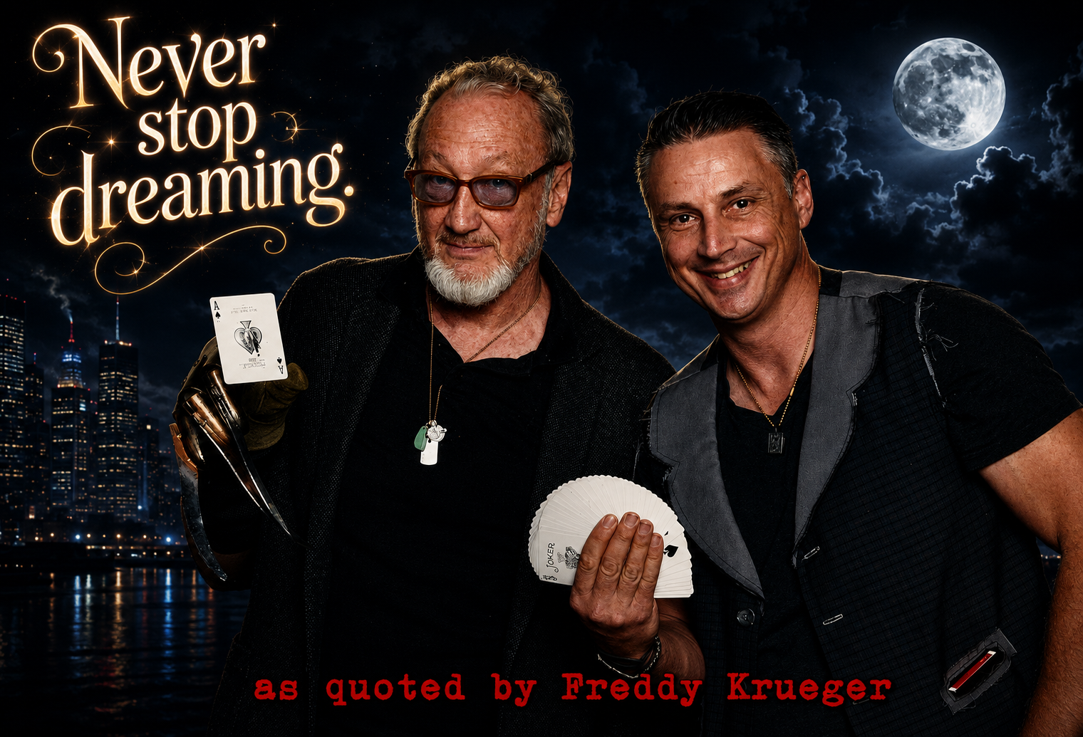 ✨ Never Stop Dreaming… Even Freddy Knows the Magic’s in Your Imagination! 🎩🃏💭
